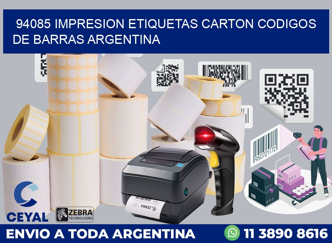 94085 IMPRESION ETIQUETAS CARTON CODIGOS DE BARRAS ARGENTINA