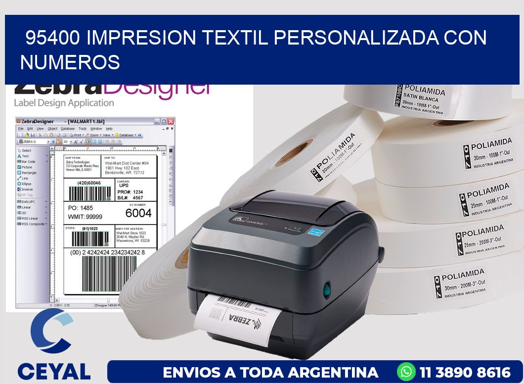 95400 IMPRESION TEXTIL PERSONALIZADA CON NUMEROS