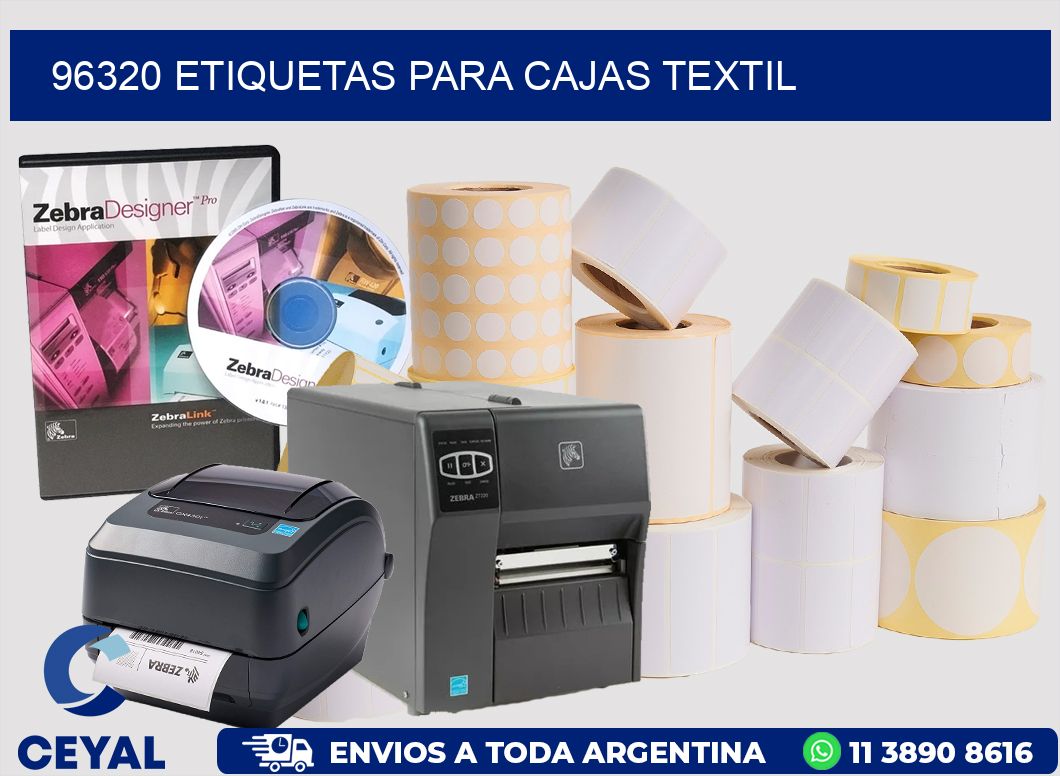 96320 ETIQUETAS PARA CAJAS TEXTIL