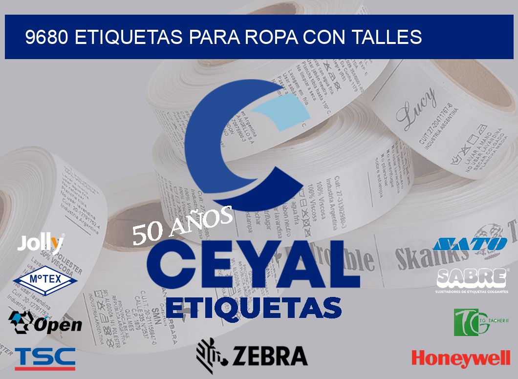 9680 ETIQUETAS PARA ROPA CON TALLES