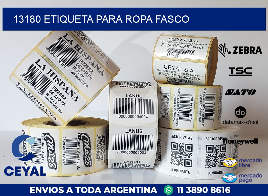 13180 ETIQUETA PARA ROPA FASCO