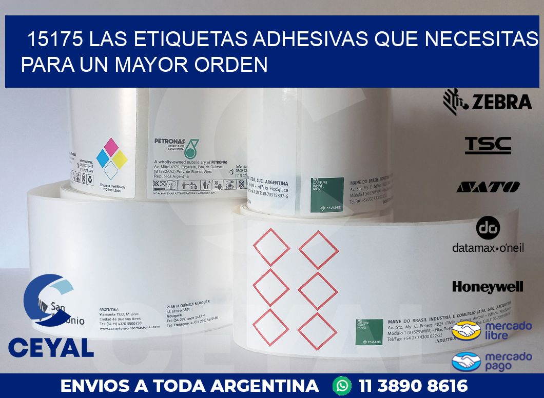 15175 LAS ETIQUETAS ADHESIVAS QUE NECESITAS PARA UN MAYOR ORDEN