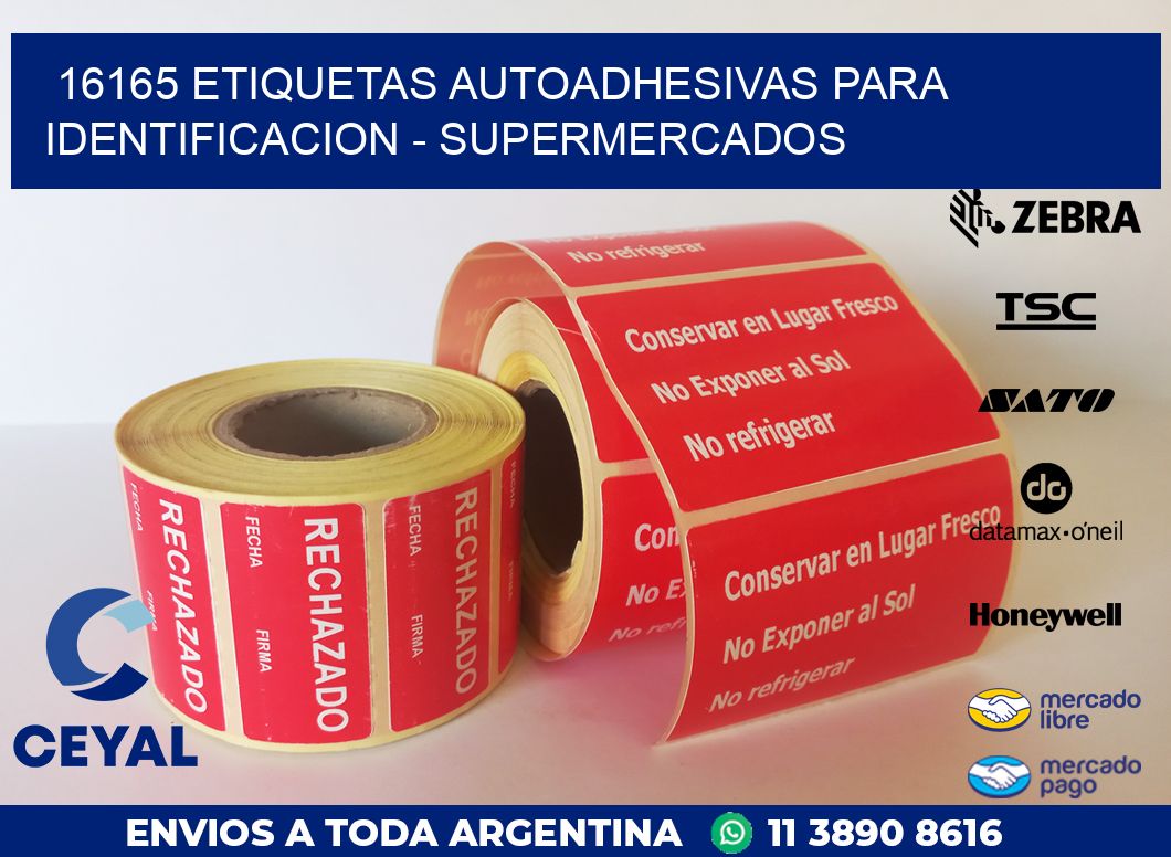 16165 ETIQUETAS AUTOADHESIVAS PARA IDENTIFICACION – SUPERMERCADOS