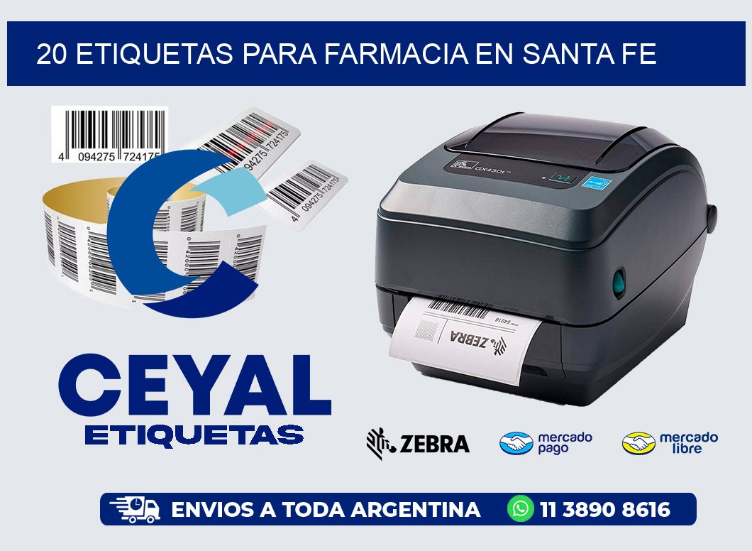 20 ETIQUETAS PARA FARMACIA EN SANTA FE