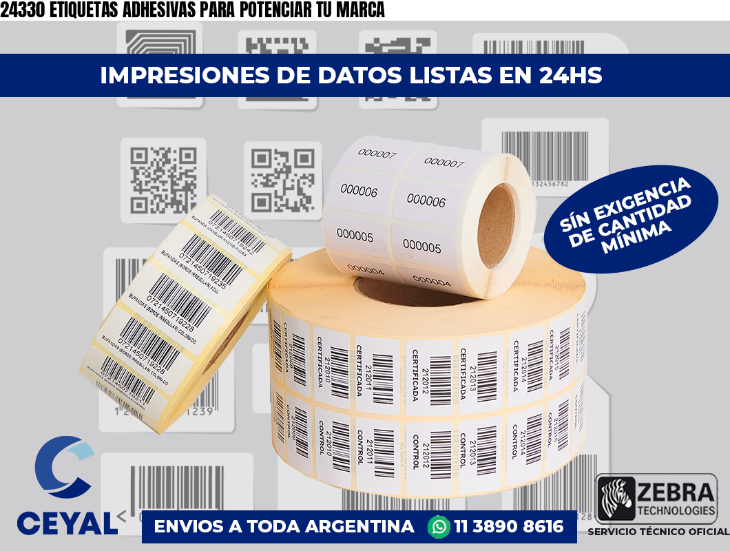 24330 ETIQUETAS ADHESIVAS PARA POTENCIAR TU MARCA