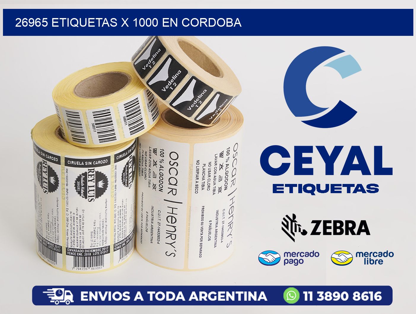 26965 ETIQUETAS X 1000 EN CORDOBA