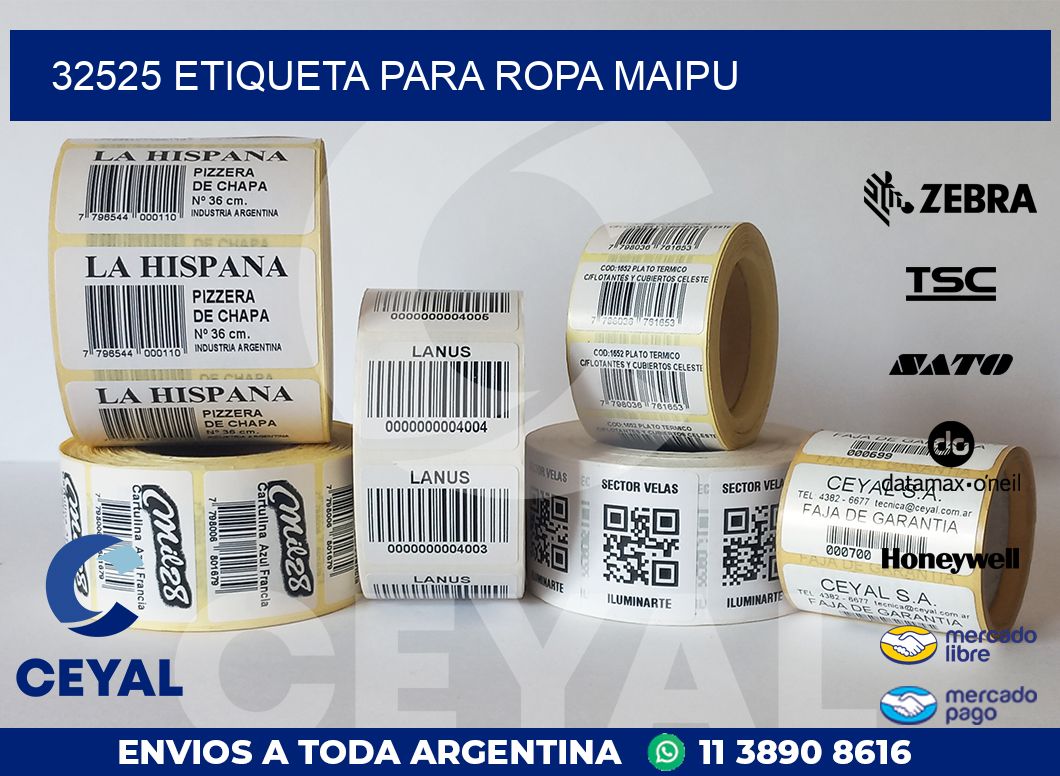 32525 ETIQUETA PARA ROPA MAIPU