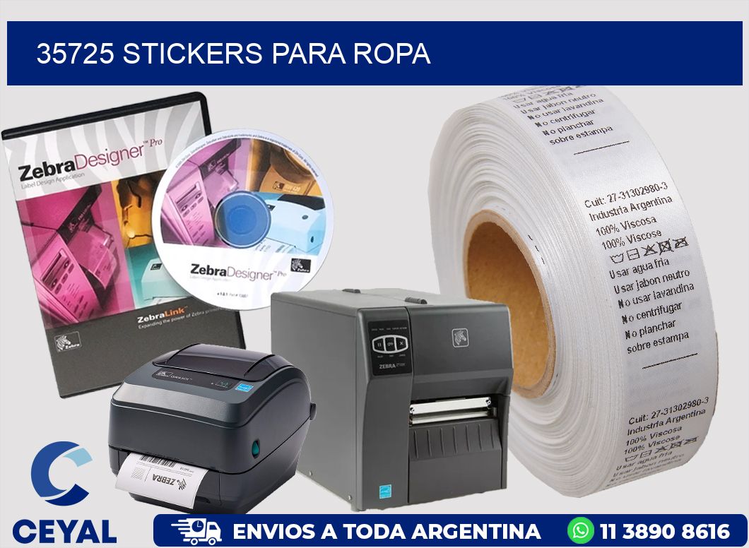 35725 STICKERS PARA ROPA
