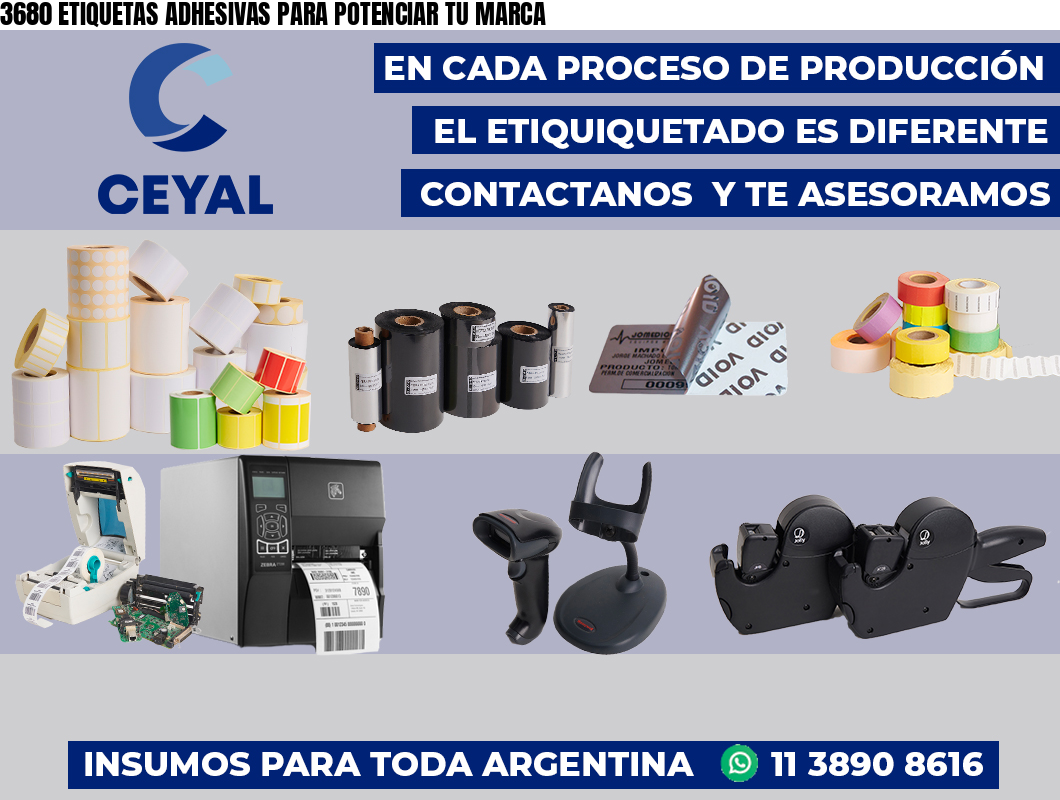 3680 ETIQUETAS ADHESIVAS PARA POTENCIAR TU MARCA