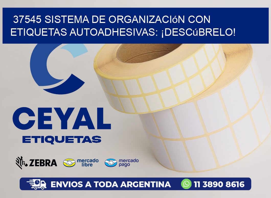 37545 Sistema de Organización con Etiquetas Autoadhesivas: ¡Descúbrelo!
