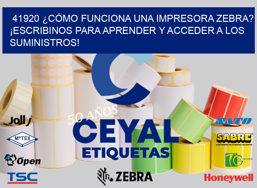 41920 ¿CÓMO FUNCIONA UNA IMPRESORA ZEBRA? ¡ESCRIBINOS PARA APRENDER Y ACCEDER A LOS SUMINISTROS!