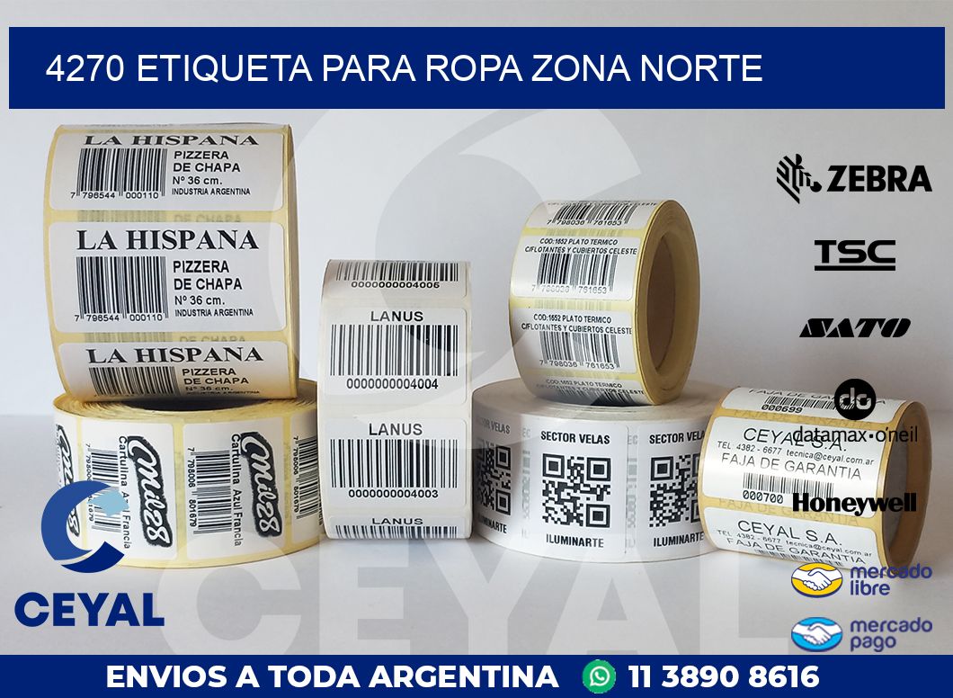 4270 ETIQUETA PARA ROPA ZONA NORTE