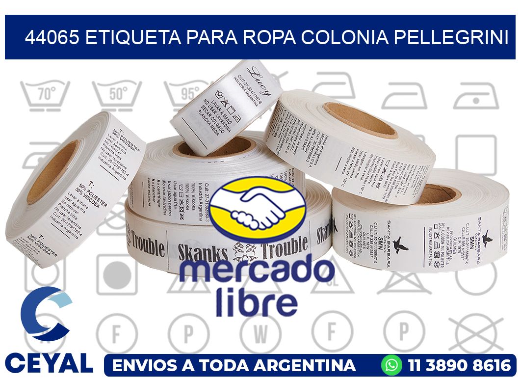 44065 ETIQUETA PARA ROPA COLONIA PELLEGRINI
