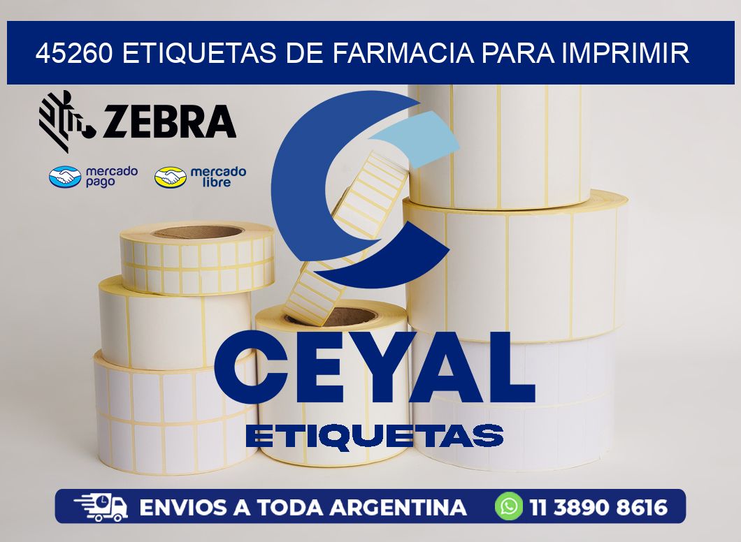 45260 etiquetas de farmacia para imprimir