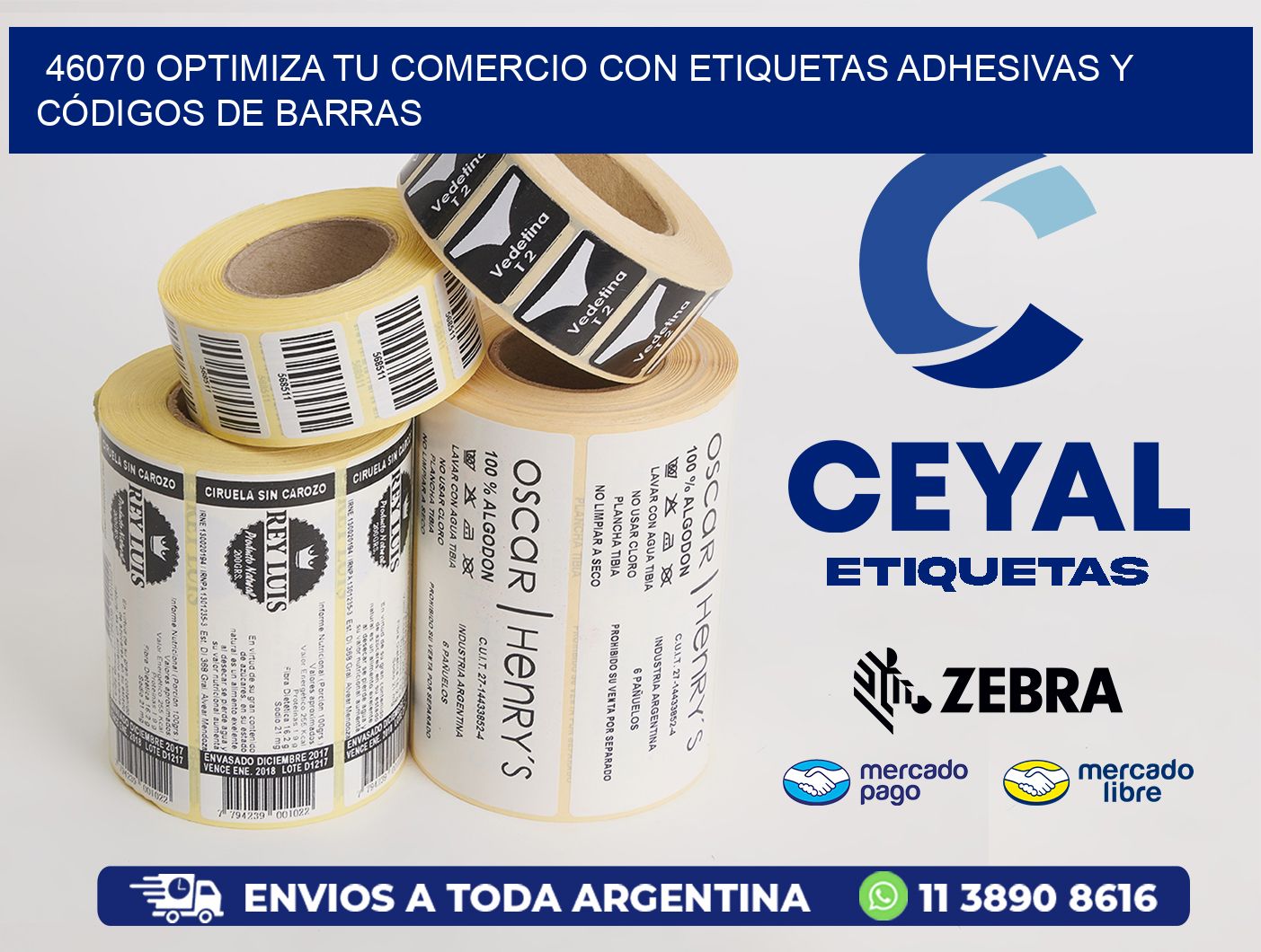 46070 OPTIMIZA TU COMERCIO CON ETIQUETAS ADHESIVAS Y CÓDIGOS DE BARRAS