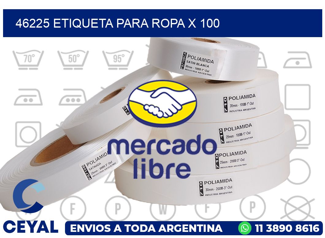 46225 ETIQUETA PARA ROPA X 100