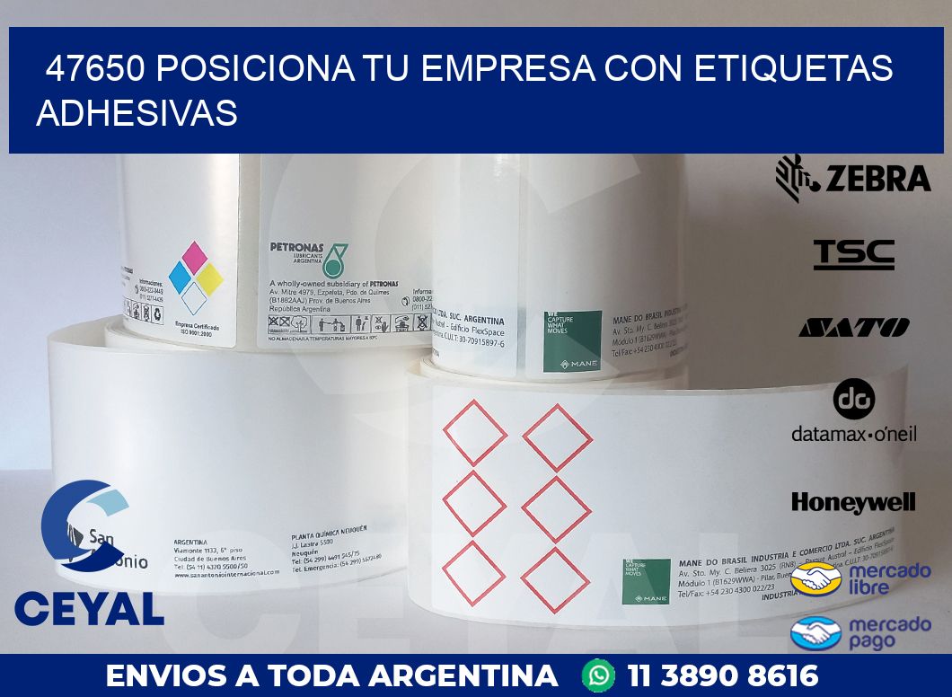 47650 POSICIONA TU EMPRESA CON ETIQUETAS ADHESIVAS