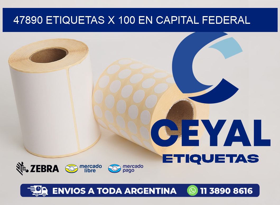 47890 ETIQUETAS X 100 EN CAPITAL FEDERAL