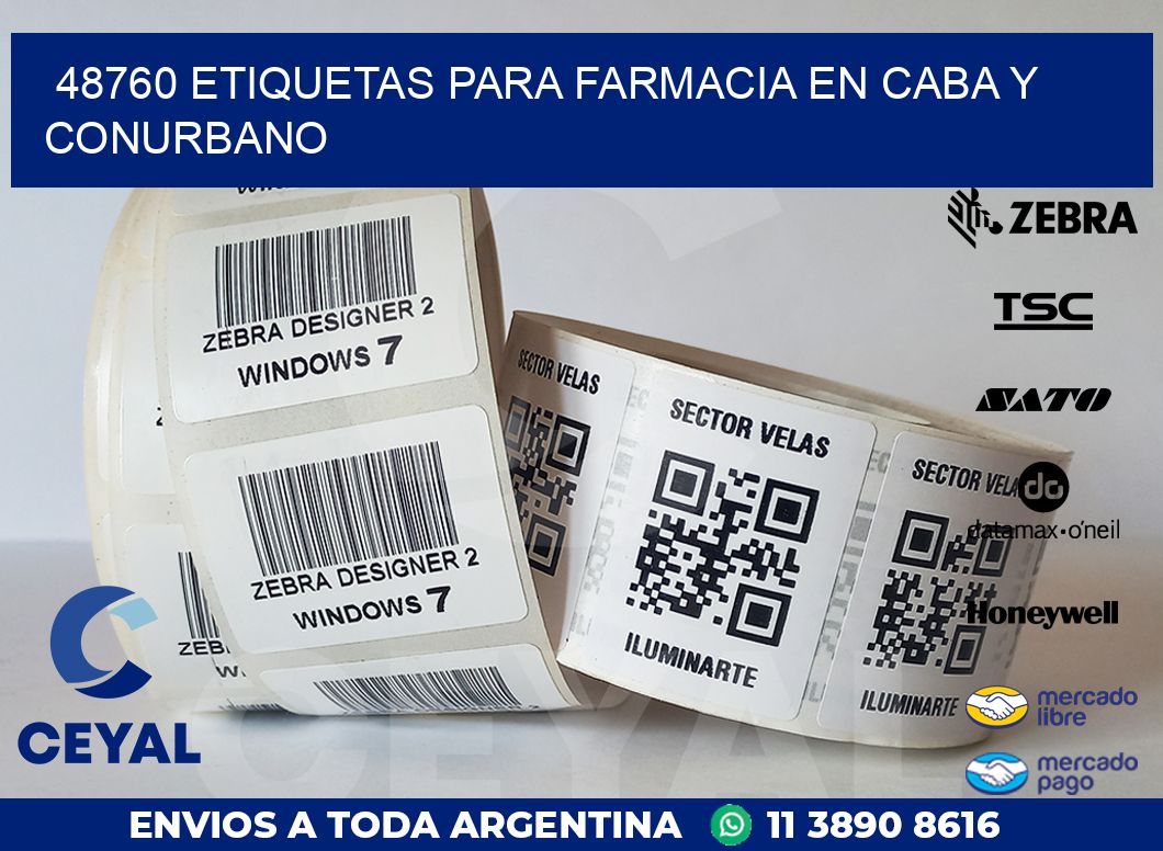 48760 ETIQUETAS PARA FARMACIA EN CABA Y CONURBANO