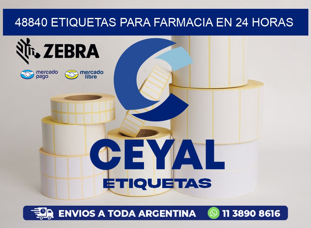 48840 ETIQUETAS PARA FARMACIA EN 24 HORAS