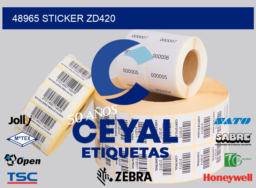 48965 STICKER ZD420
