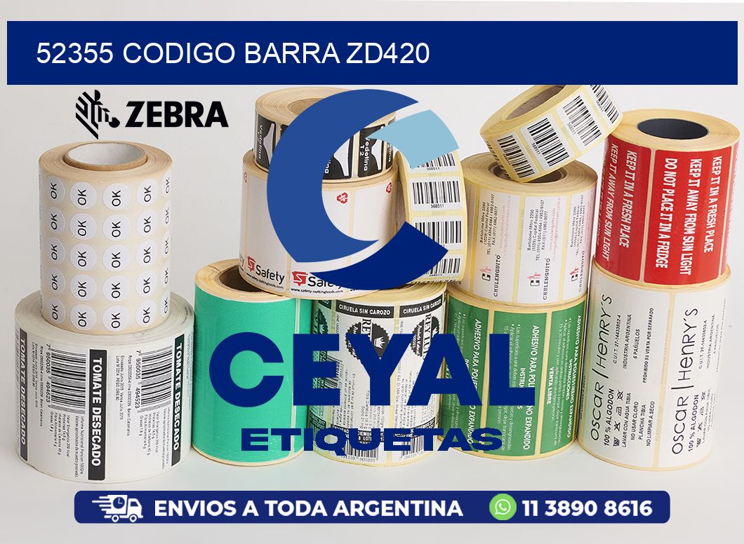 52355 CODIGO BARRA ZD420