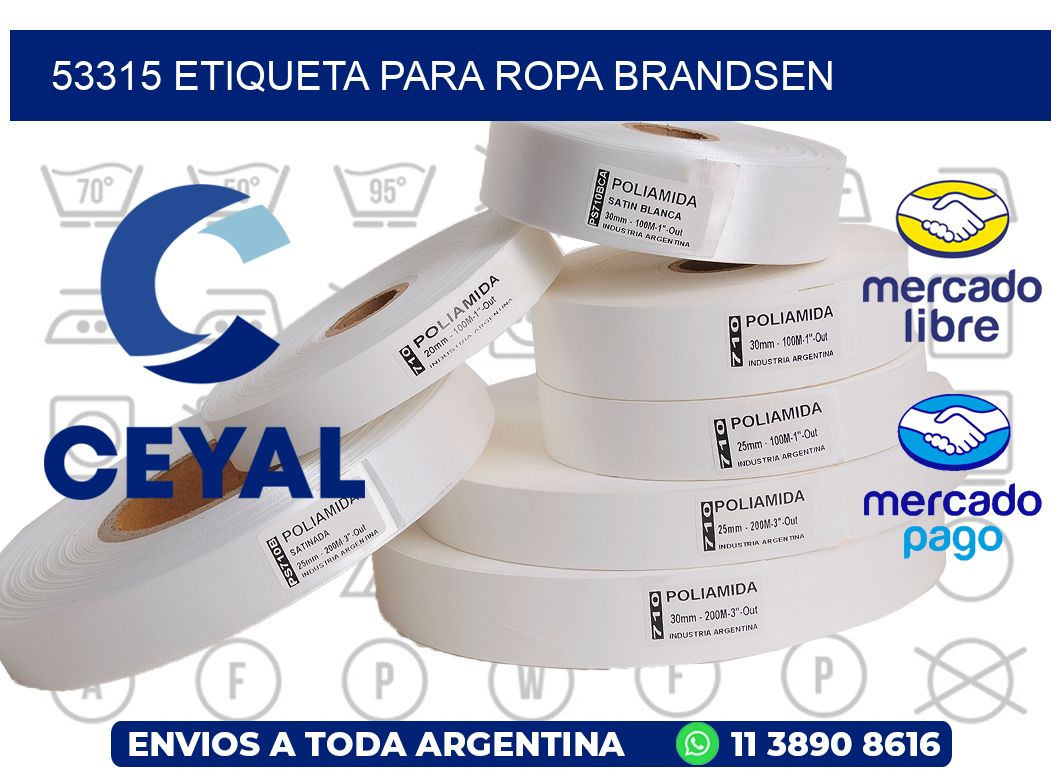 53315 ETIQUETA PARA ROPA BRANDSEN