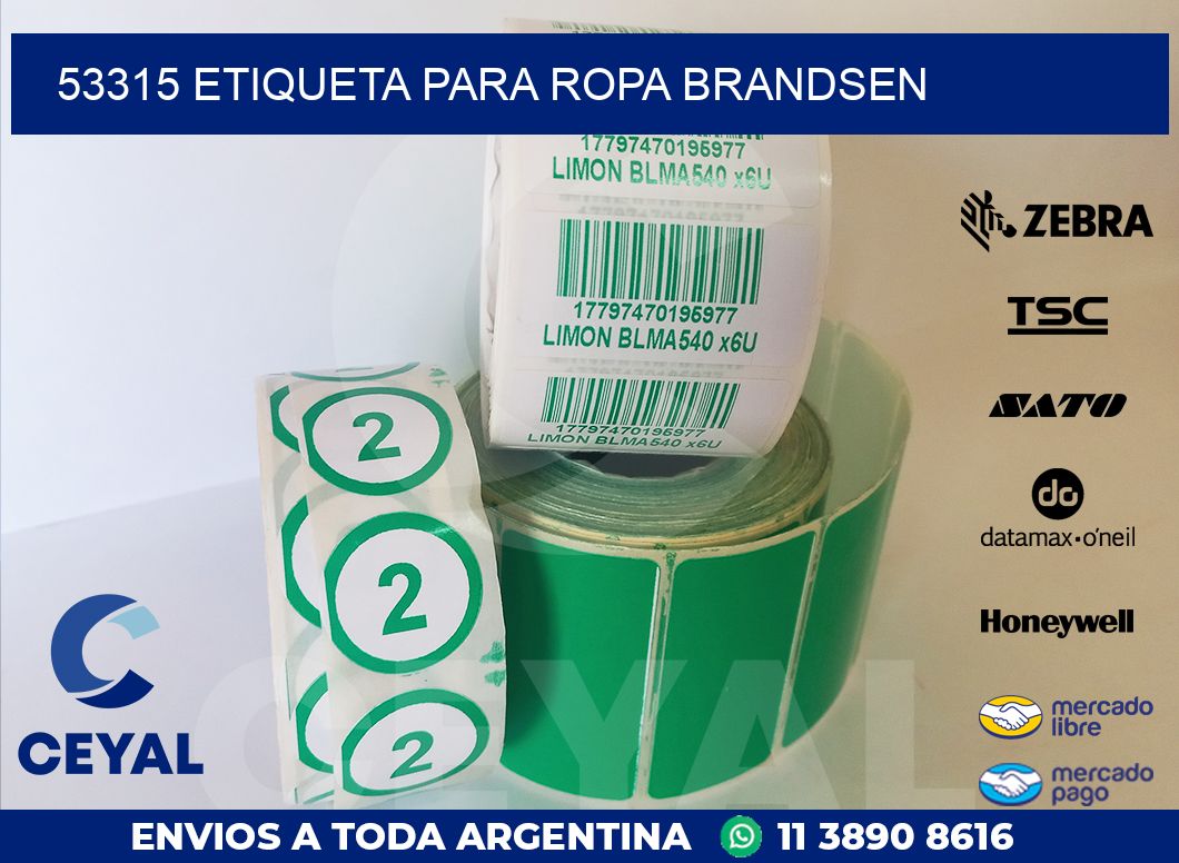53315 ETIQUETA PARA ROPA BRANDSEN