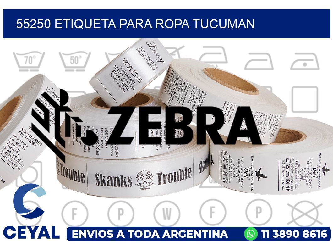 55250 ETIQUETA PARA ROPA TUCUMAN