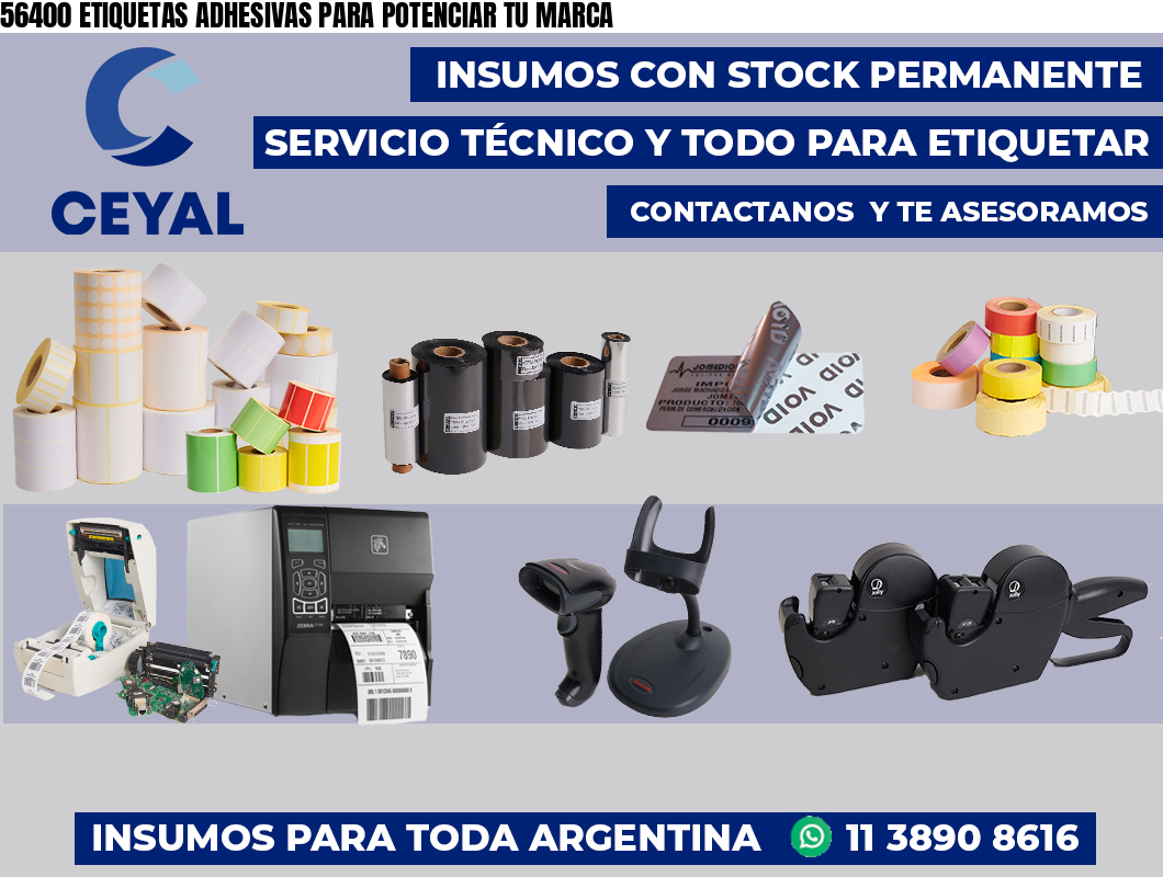 56400 ETIQUETAS ADHESIVAS PARA POTENCIAR TU MARCA