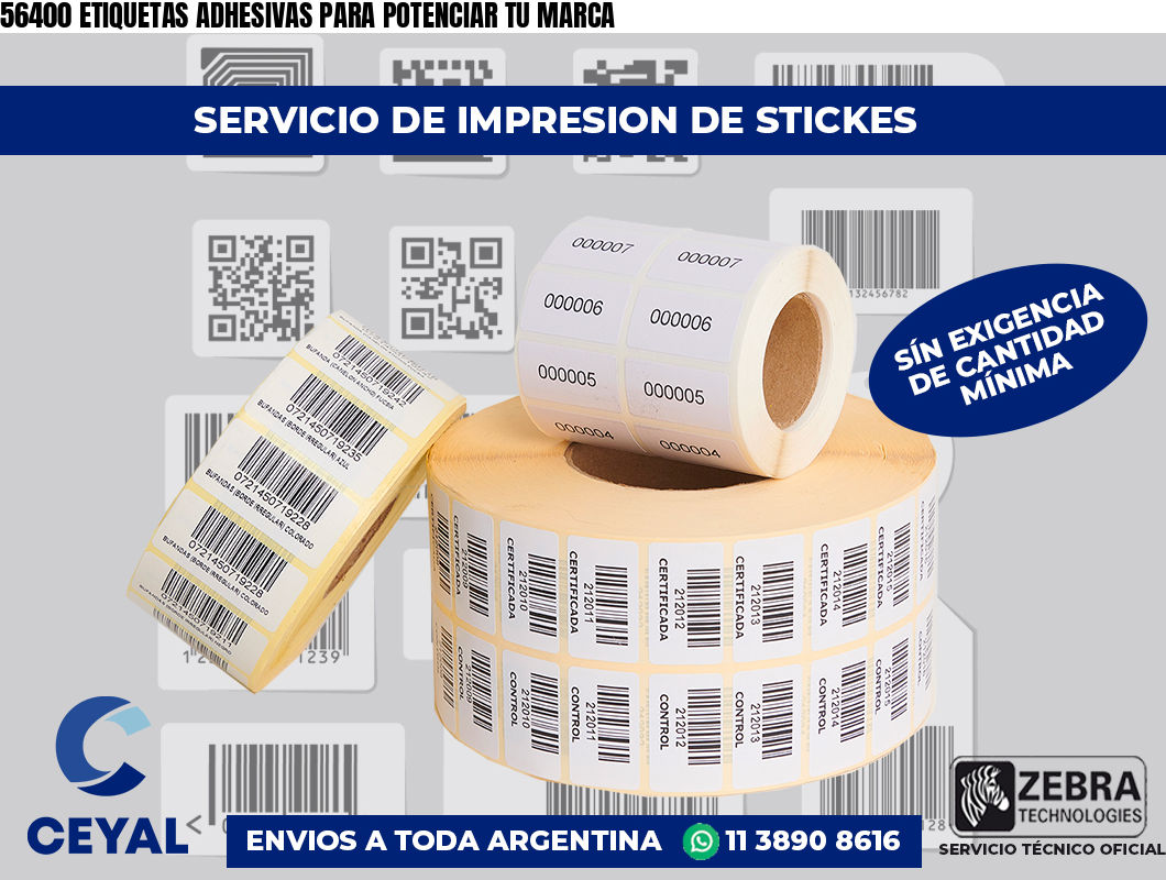 56400 ETIQUETAS ADHESIVAS PARA POTENCIAR TU MARCA