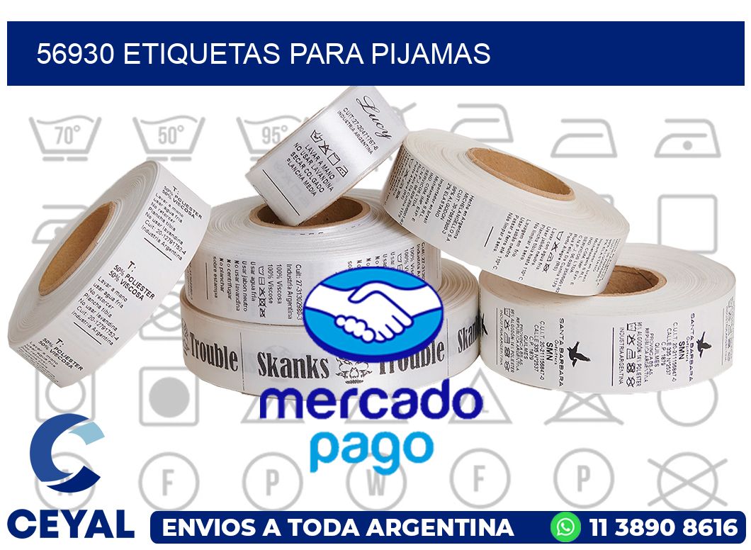 56930 ETIQUETAS PARA PIJAMAS
