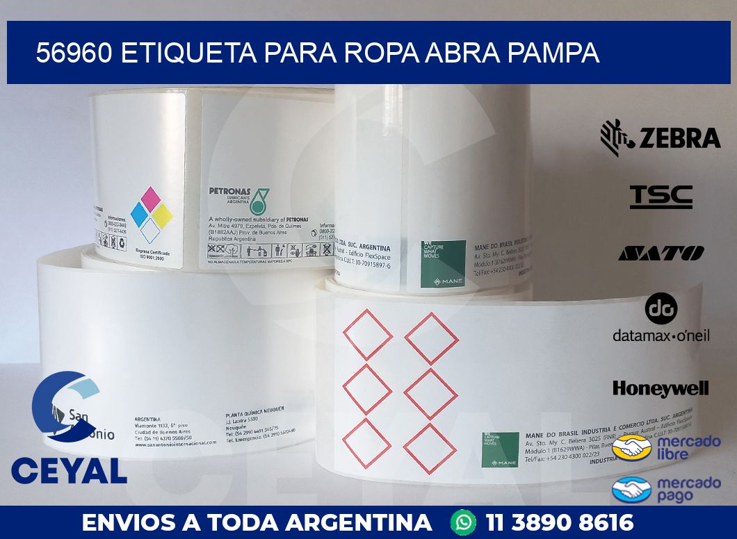 56960 ETIQUETA PARA ROPA ABRA PAMPA