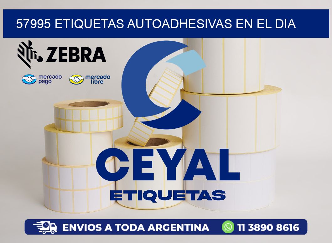 57995 ETIQUETAS AUTOADHESIVAS EN EL DIA