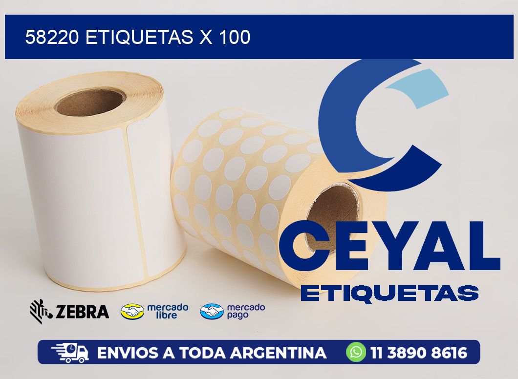 58220 ETIQUETAS X 100