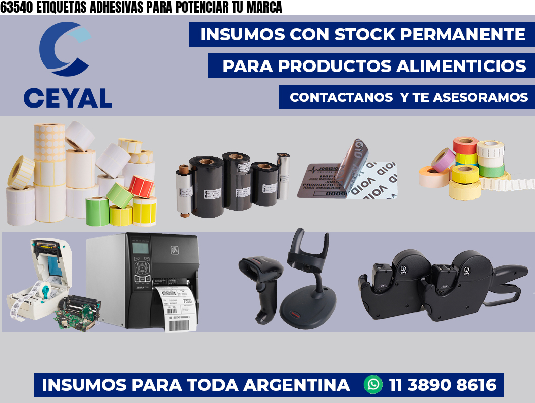 63540 ETIQUETAS ADHESIVAS PARA POTENCIAR TU MARCA