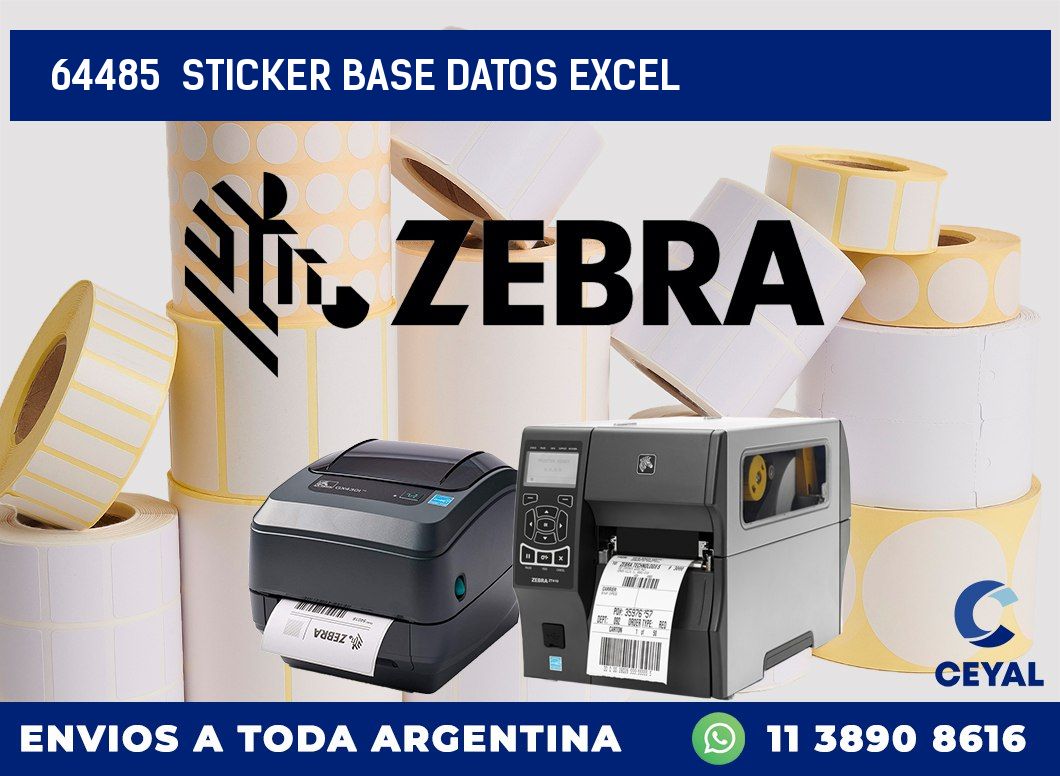 64485  sticker base datos excel