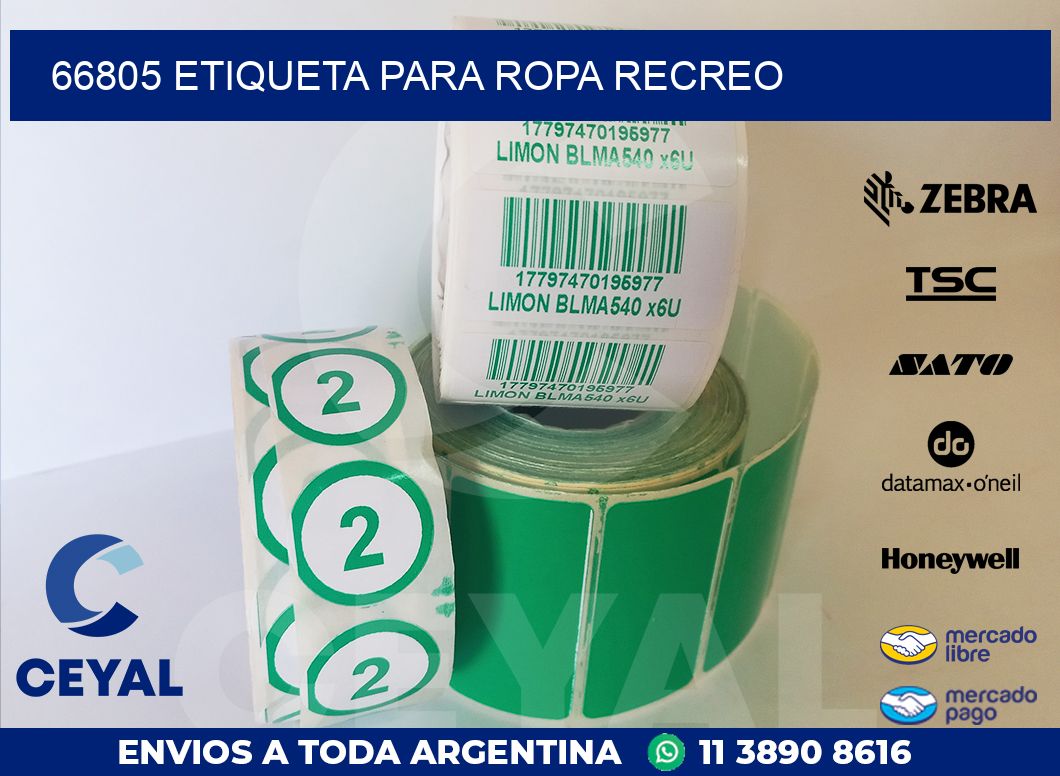 66805 ETIQUETA PARA ROPA RECREO