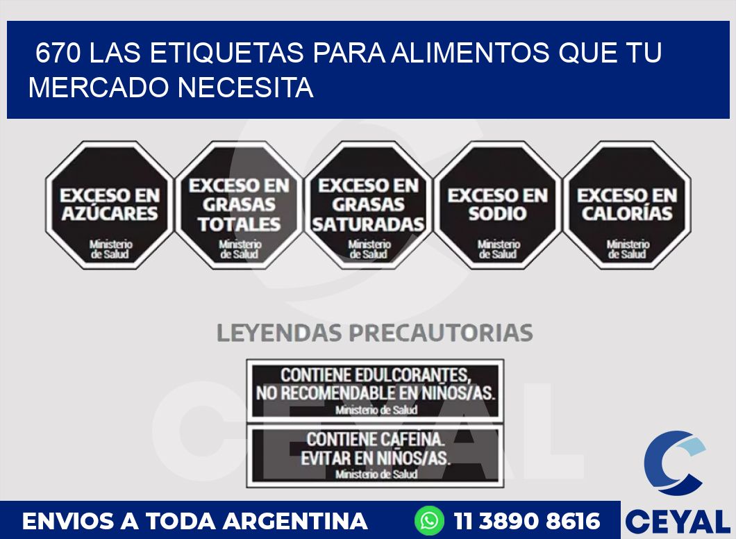 670 LAS ETIQUETAS PARA ALIMENTOS QUE TU MERCADO NECESITA