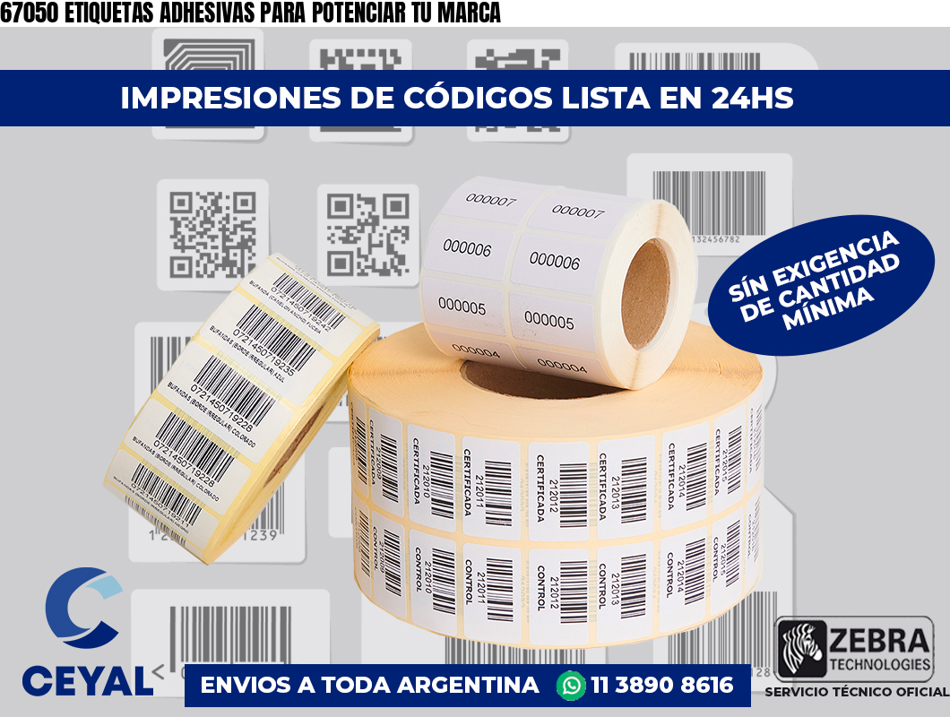 67050 ETIQUETAS ADHESIVAS PARA POTENCIAR TU MARCA