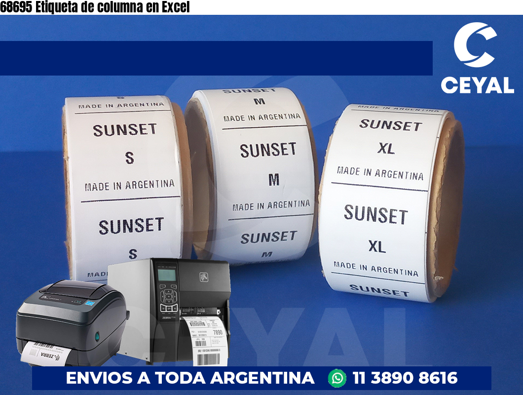 68695 Etiqueta de columna en Excel