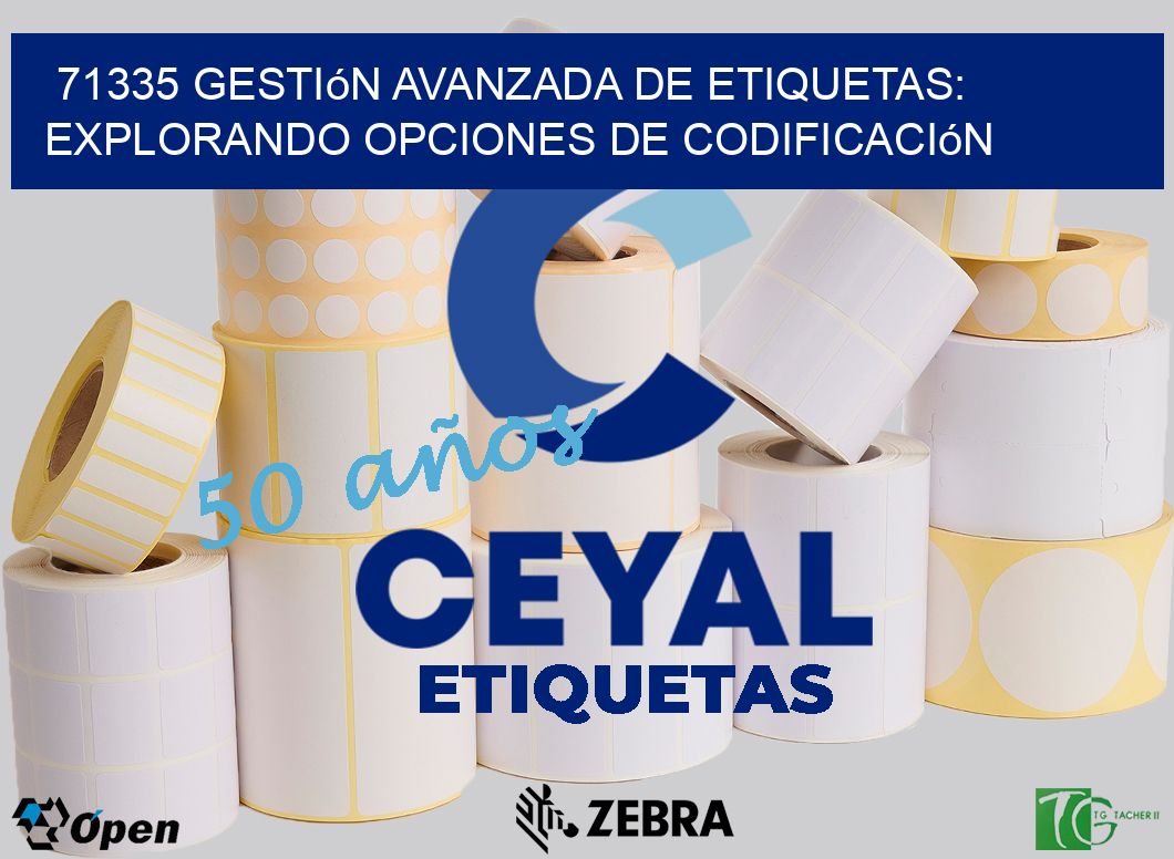 71335 Gestión Avanzada de Etiquetas: Explorando Opciones de Codificación