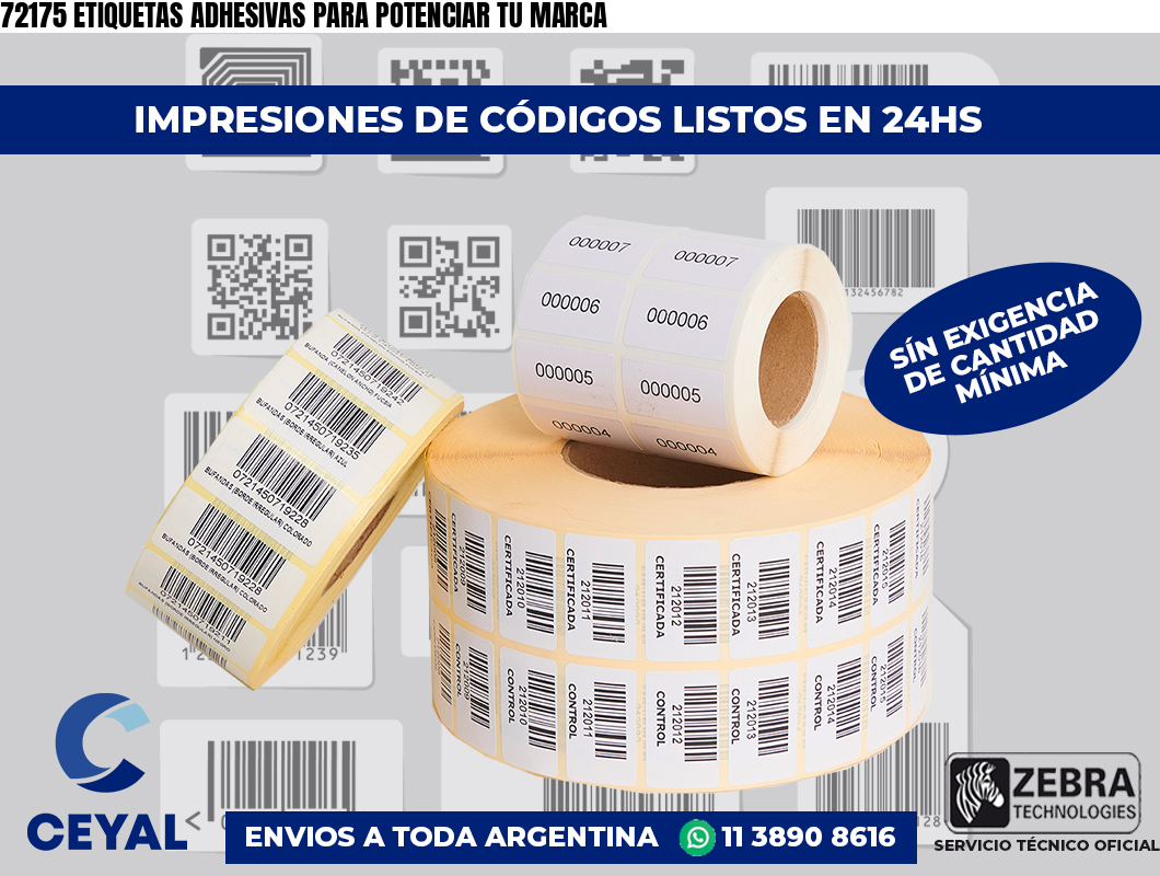 72175 ETIQUETAS ADHESIVAS PARA POTENCIAR TU MARCA