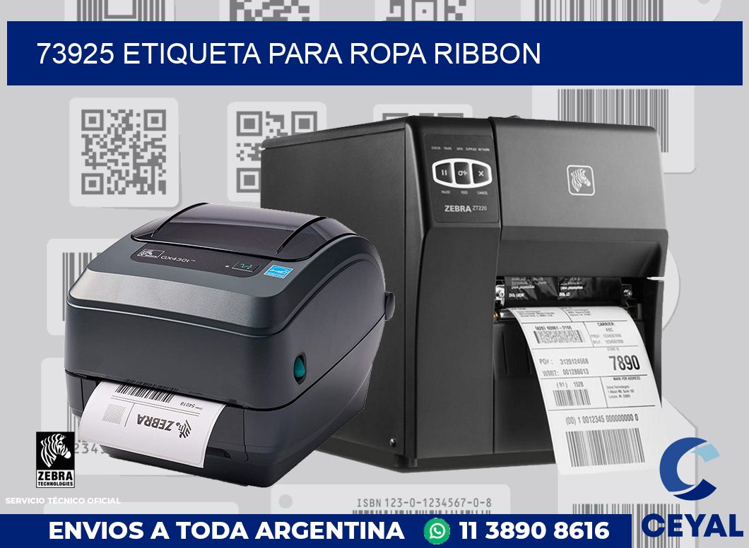 73925 ETIQUETA PARA ROPA RIBBON