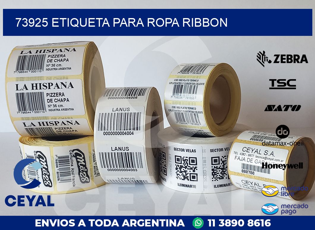 73925 ETIQUETA PARA ROPA RIBBON