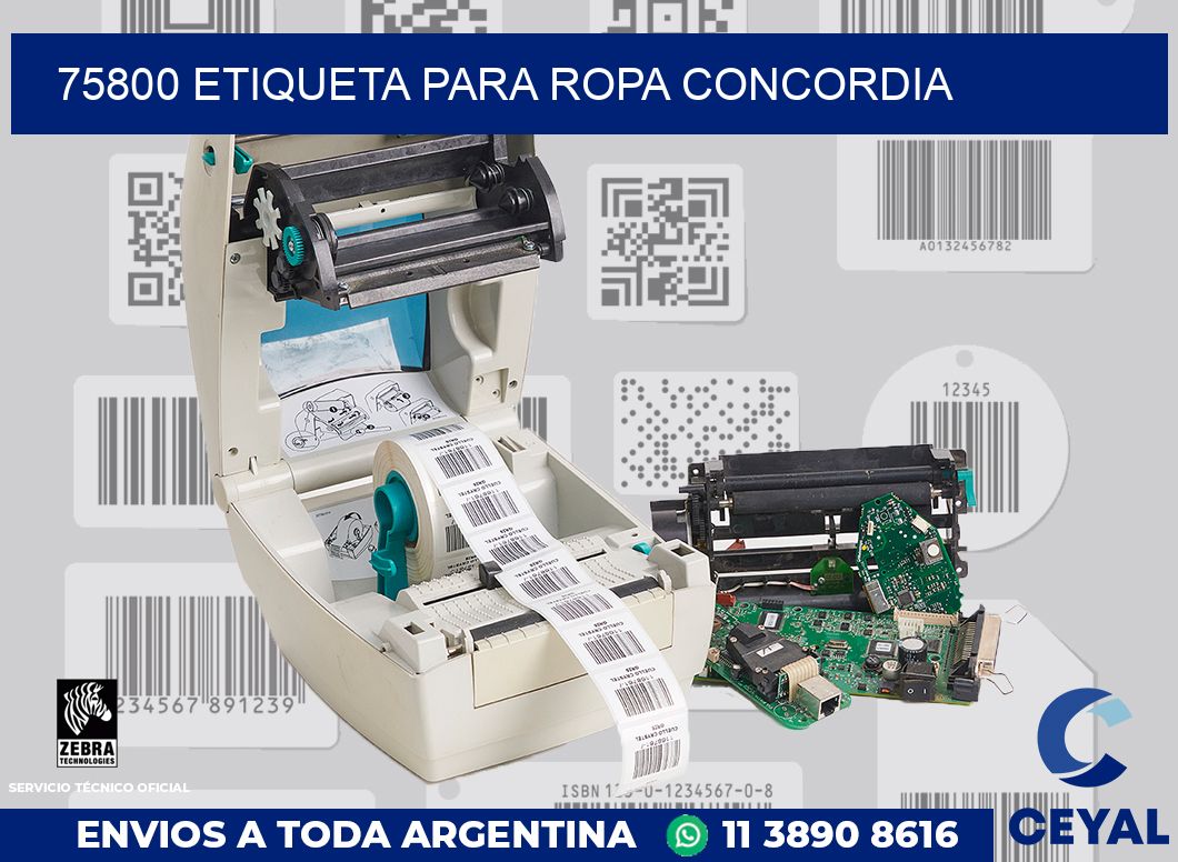 75800 ETIQUETA PARA ROPA CONCORDIA