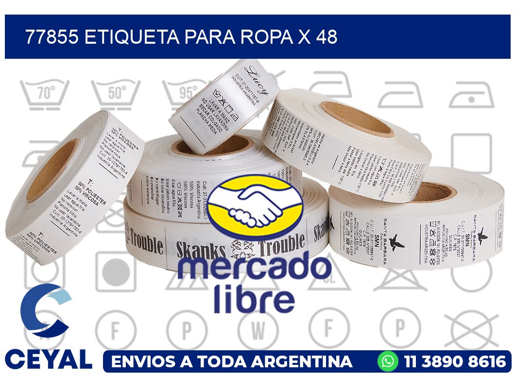 77855 ETIQUETA PARA ROPA X 48