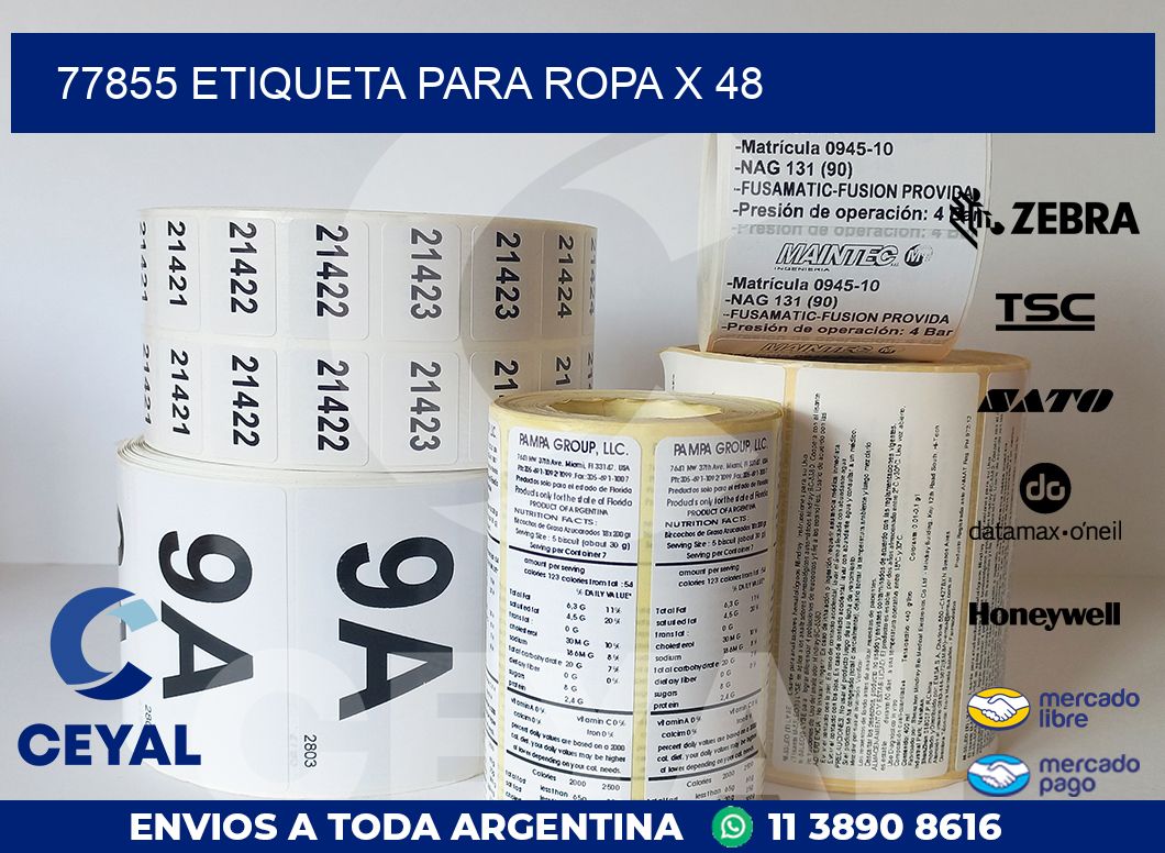 77855 ETIQUETA PARA ROPA X 48