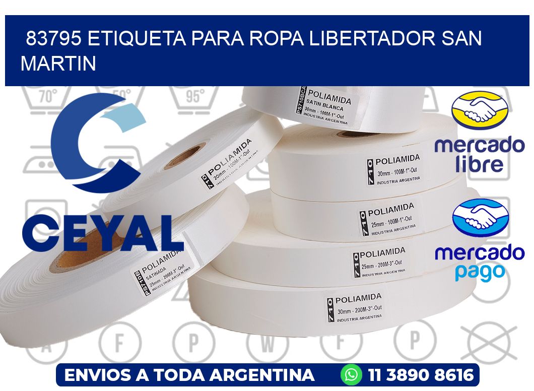 83795 ETIQUETA PARA ROPA LIBERTADOR SAN MARTIN