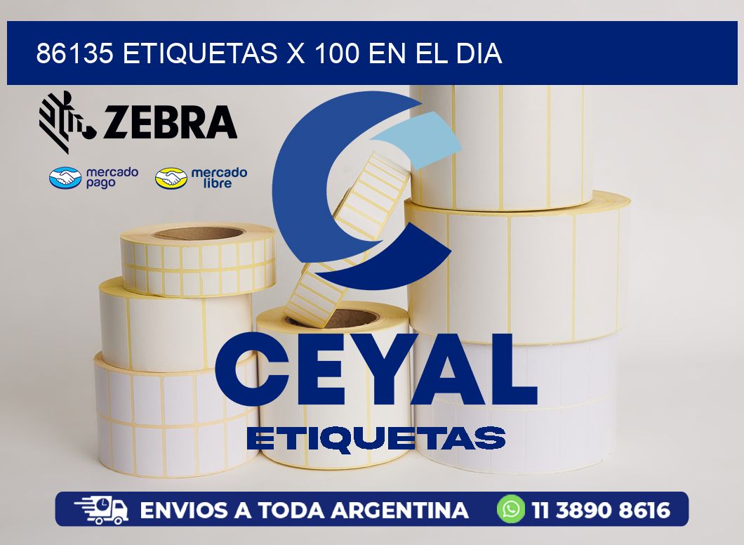 86135 ETIQUETAS X 100 EN EL DIA